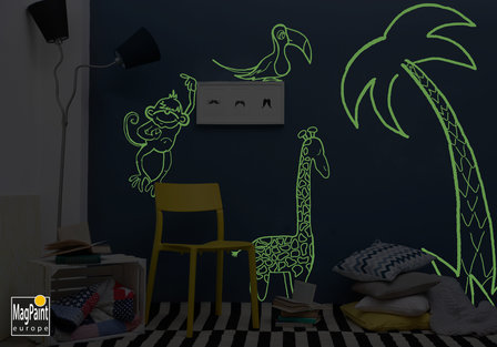Peinture murale / matière Glow in the Dark