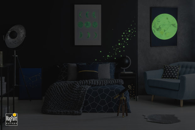 Peinture murale / matière Glow in the Dark